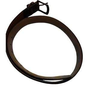 Columbia Men's Belt in Brown Leather Dark Metal Buckle 1 1/2 Inches Wide Size 36